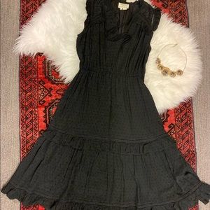 Kate Spade Black Swiss Dot Sleeveless Dress - Size Medium